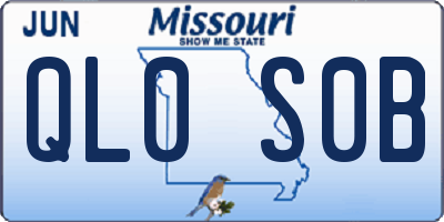 MO license plate QL0S0B