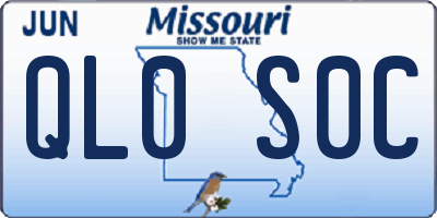 MO license plate QL0S0C