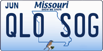MO license plate QL0S0G