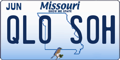MO license plate QL0S0H