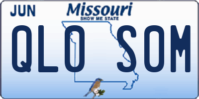 MO license plate QL0S0M