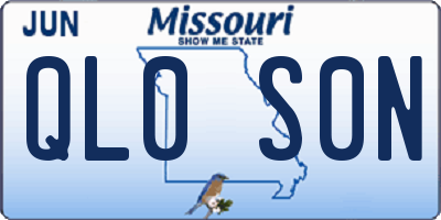 MO license plate QL0S0N