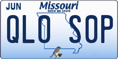 MO license plate QL0S0P