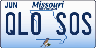 MO license plate QL0S0S