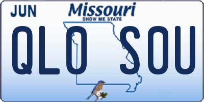 MO license plate QL0S0U