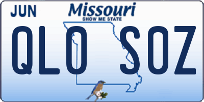 MO license plate QL0S0Z