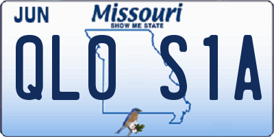 MO license plate QL0S1A