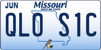MO license plate QL0S1C