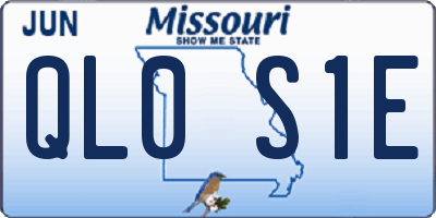MO license plate QL0S1E