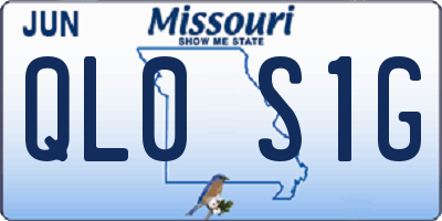 MO license plate QL0S1G