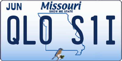 MO license plate QL0S1I