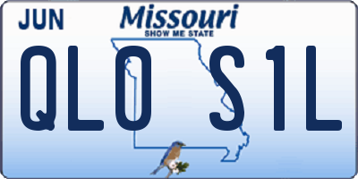 MO license plate QL0S1L