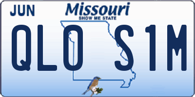MO license plate QL0S1M