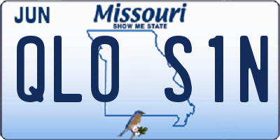 MO license plate QL0S1N