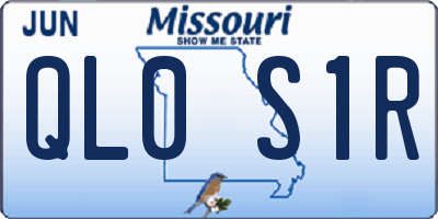 MO license plate QL0S1R