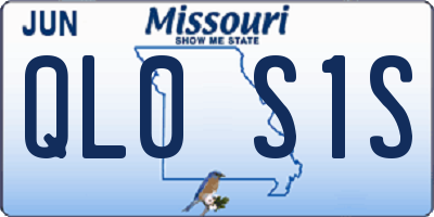 MO license plate QL0S1S