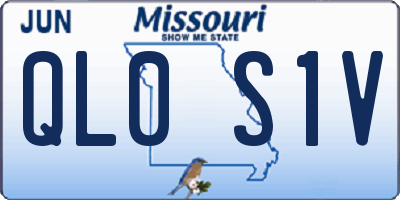MO license plate QL0S1V