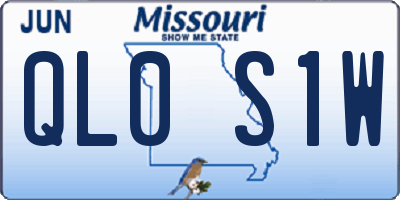 MO license plate QL0S1W