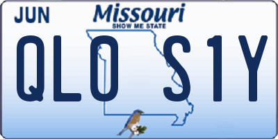 MO license plate QL0S1Y