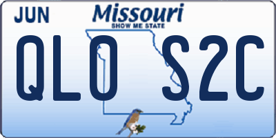 MO license plate QL0S2C