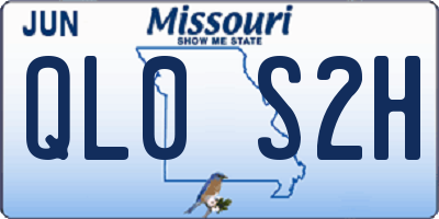 MO license plate QL0S2H
