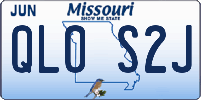 MO license plate QL0S2J