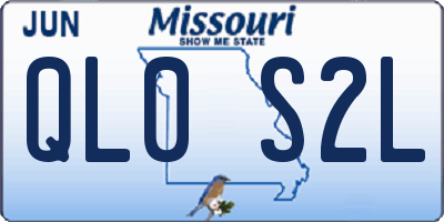 MO license plate QL0S2L