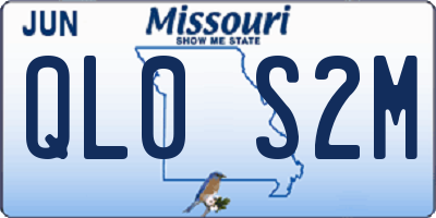 MO license plate QL0S2M