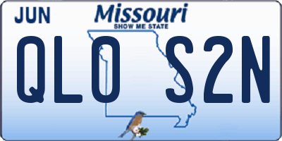 MO license plate QL0S2N