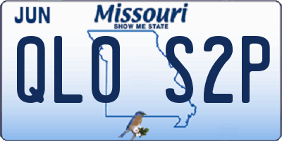 MO license plate QL0S2P