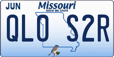 MO license plate QL0S2R