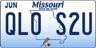 MO license plate QL0S2U