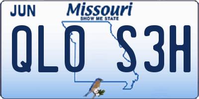 MO license plate QL0S3H