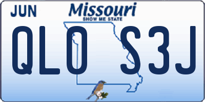 MO license plate QL0S3J