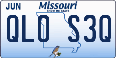 MO license plate QL0S3Q