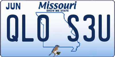 MO license plate QL0S3U