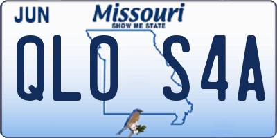 MO license plate QL0S4A