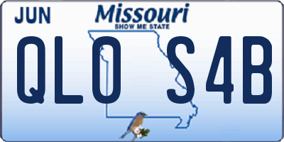 MO license plate QL0S4B