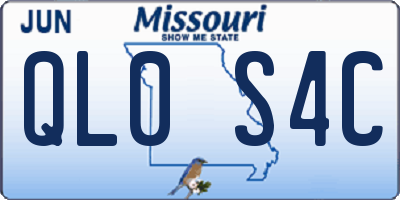 MO license plate QL0S4C