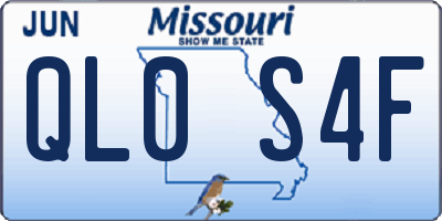 MO license plate QL0S4F