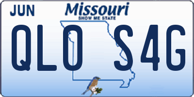 MO license plate QL0S4G
