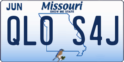 MO license plate QL0S4J