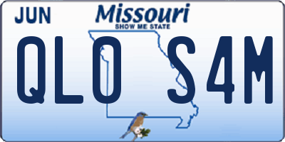 MO license plate QL0S4M