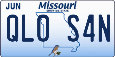 MO license plate QL0S4N