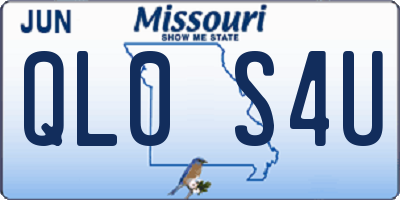 MO license plate QL0S4U