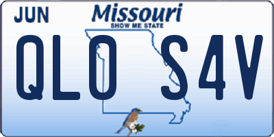 MO license plate QL0S4V