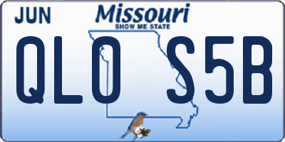 MO license plate QL0S5B
