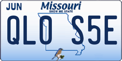 MO license plate QL0S5E