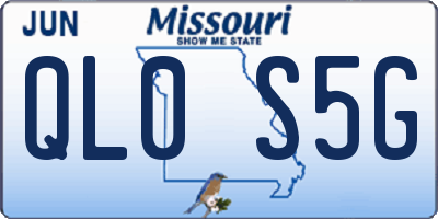 MO license plate QL0S5G