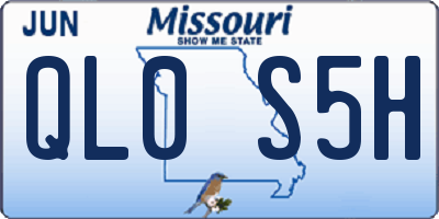 MO license plate QL0S5H